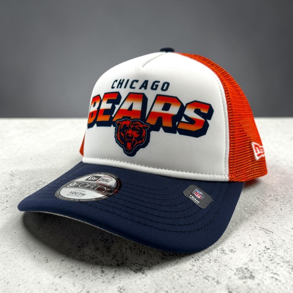 Chicago Bears Streak Logo Hat New Era 9FORTY Adjustable YOUTH Kids Snapback NEW